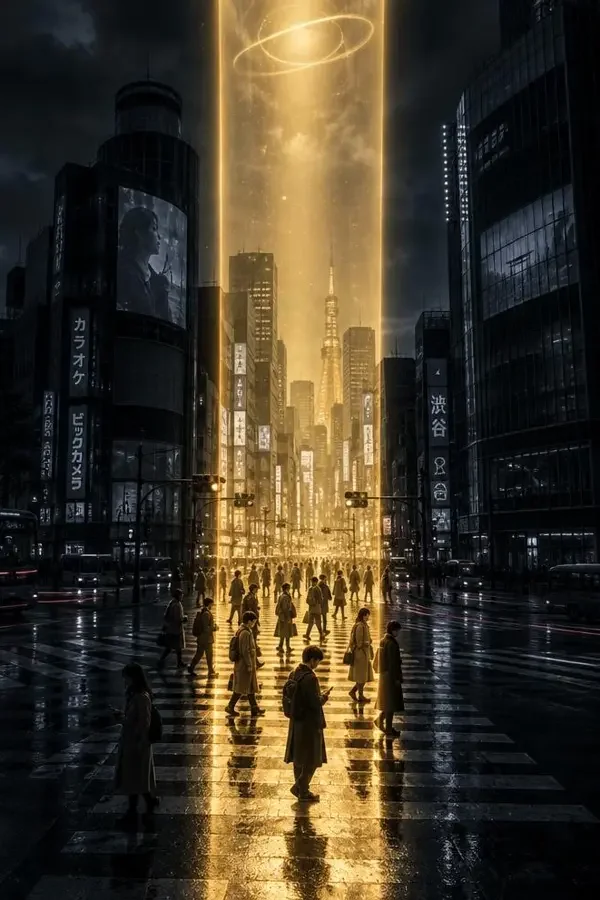 春分的第十三次循环 影片海报，2026 年日本科幻题材影视网站模板演示海报