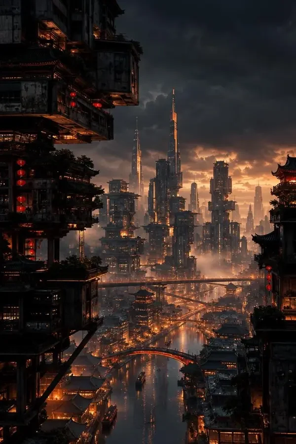 塑料城市 影片海报，2026 年中国大陆科幻题材影视网站模板演示海报