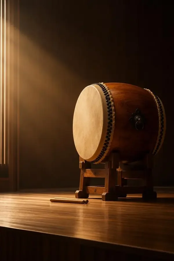 无声的鼓点 影片海报，2026 年日本音乐题材影视网站模板演示海报